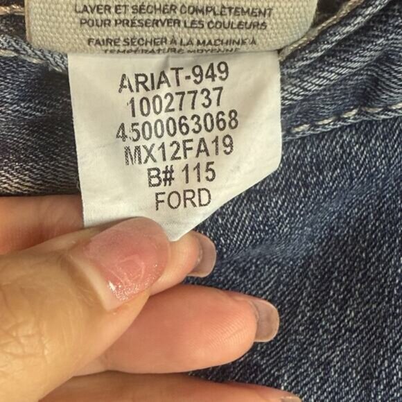 Ariat M4 Low rise Boot Denim Men Jeans Size 32X34 - Picture 10 of 12